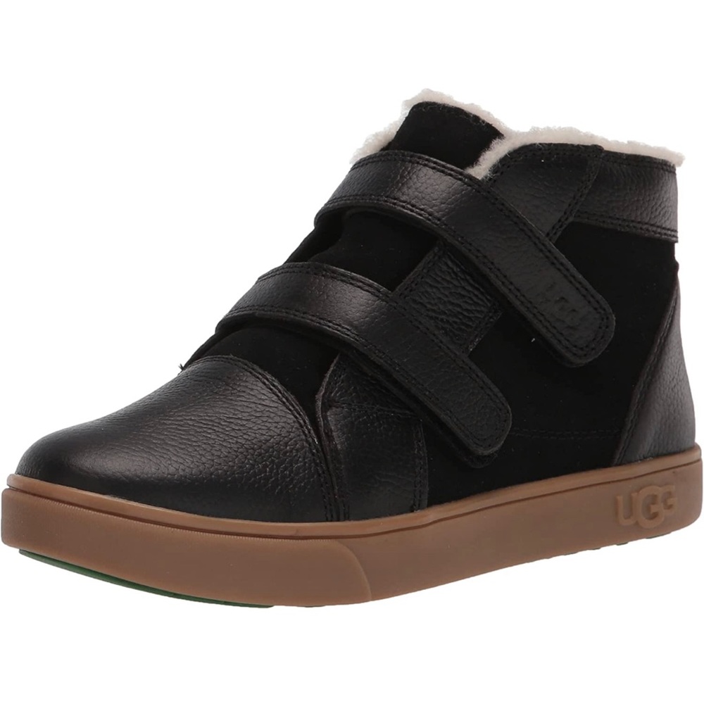 NIB UGG Toddler Black Sherpa High Top Sneakers SZ 6
